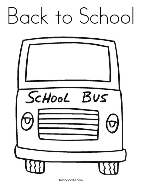 Yellow School Bus Coloring Page