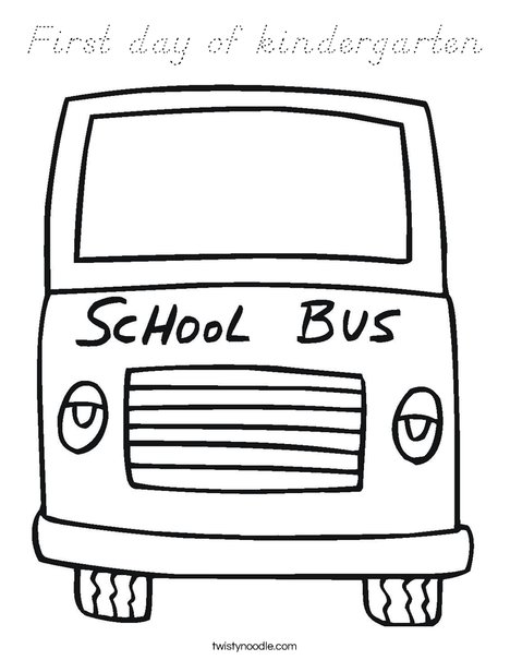 Yellow School Bus Coloring Page