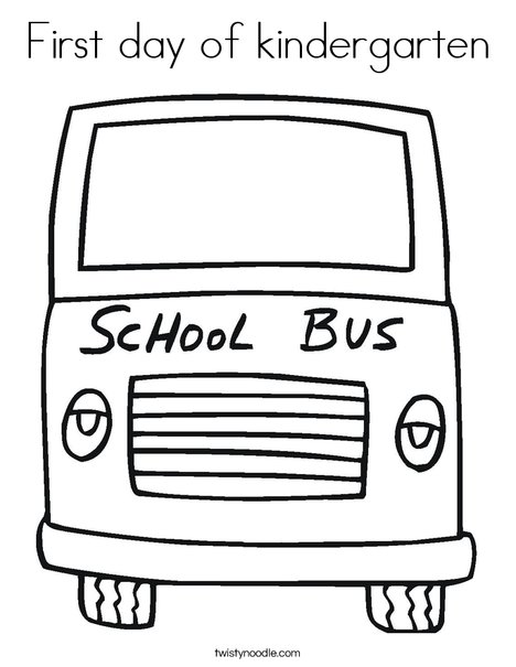 Yellow School Bus Coloring Page