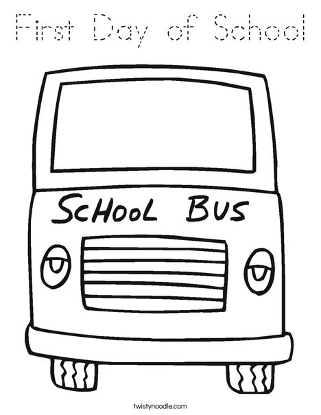 Yellow School Bus Coloring Page