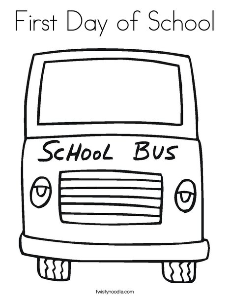 Yellow School Bus Coloring Page