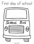 First day of school Coloring Page