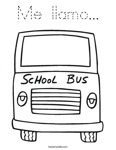 Yellow School Bus Coloring Page