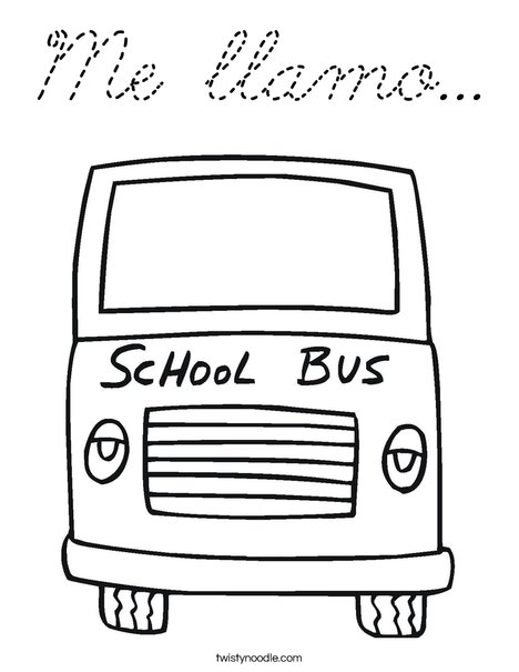 Yellow School Bus Coloring Page