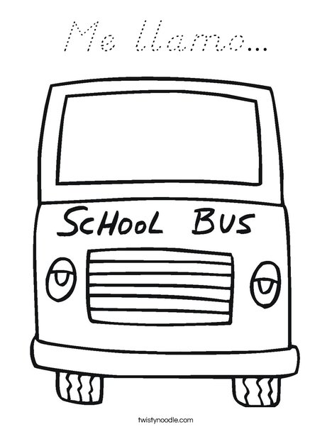 Yellow School Bus Coloring Page
