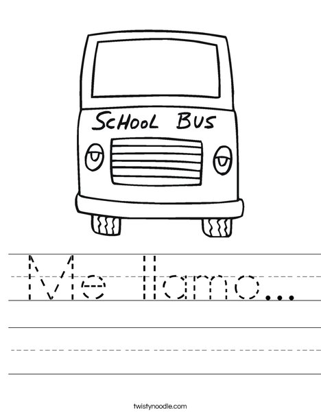 Yellow School Bus Worksheet