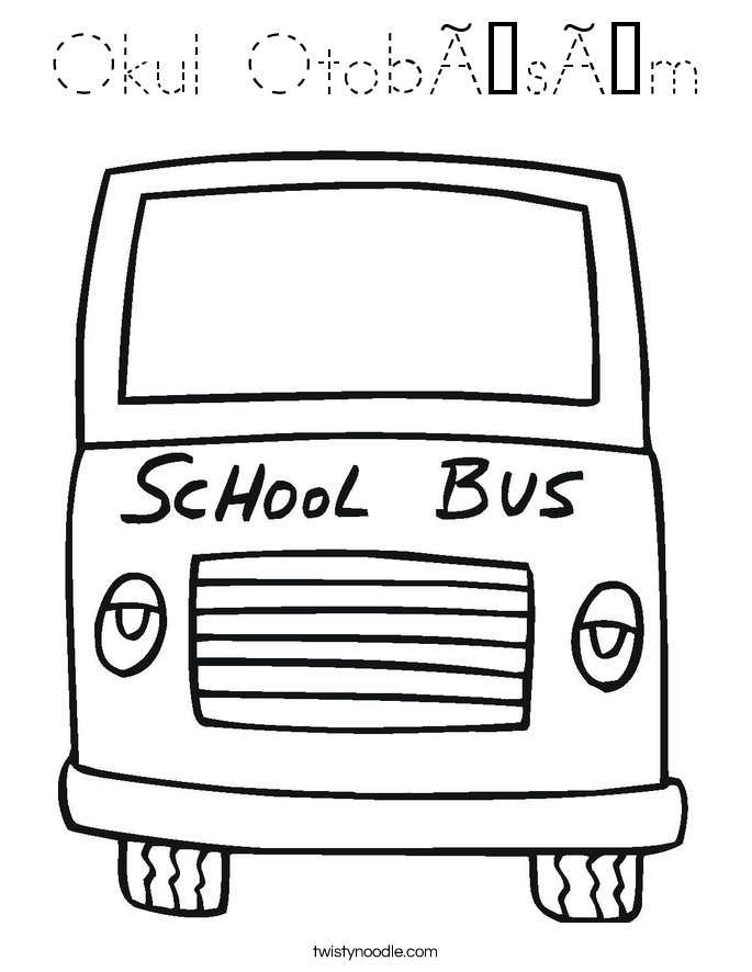 Okul Otobüsüm Coloring Page