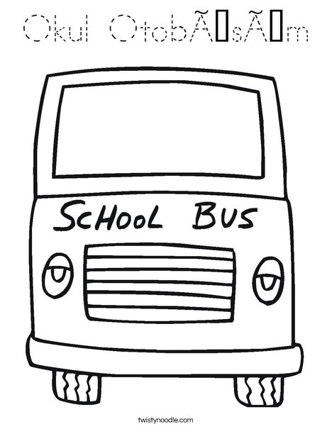 Yellow School Bus Coloring Page