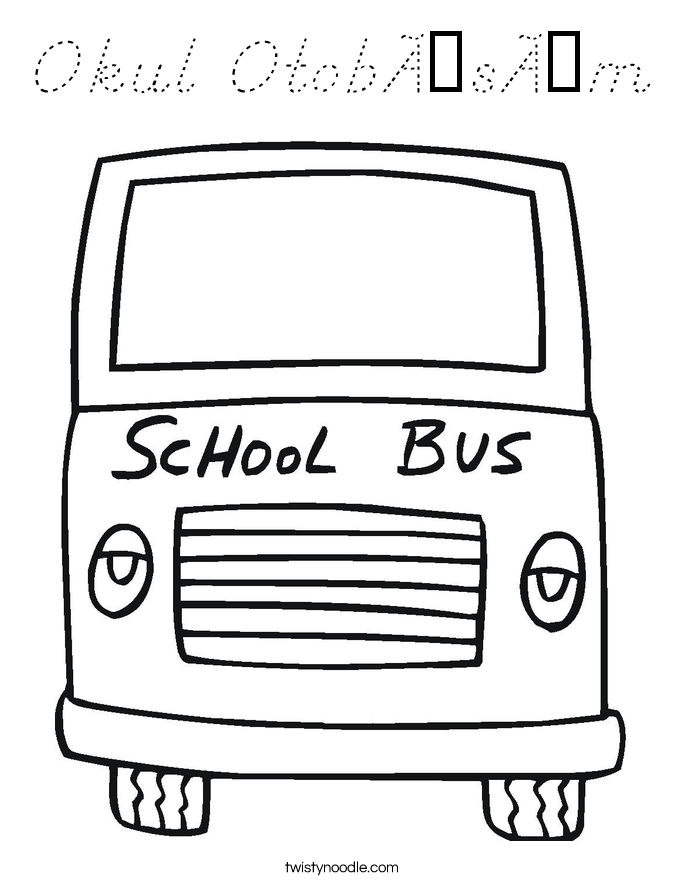 Okul Otobüsüm Coloring Page