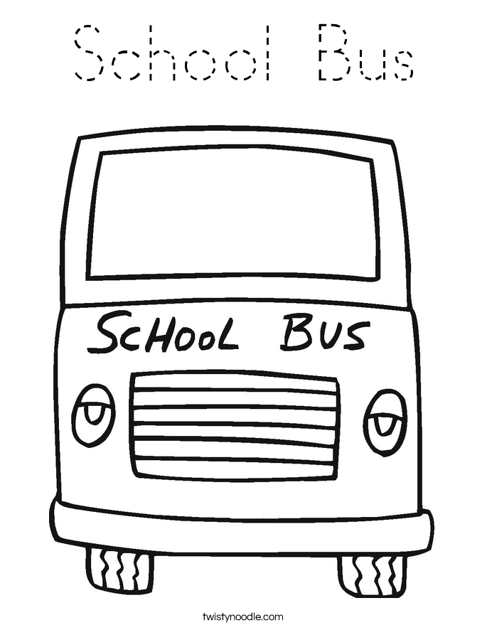 School Bus Coloring Page