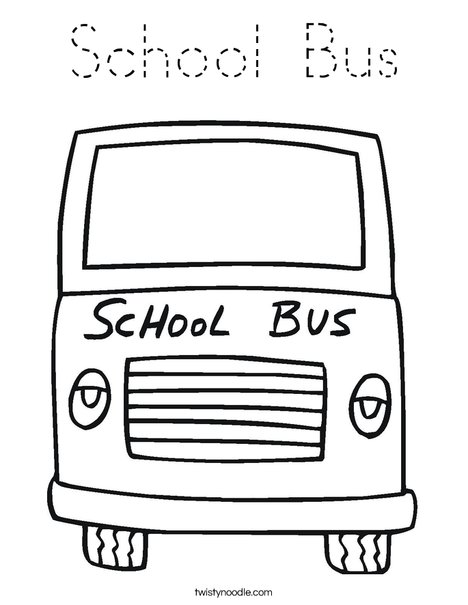 Yellow School Bus Coloring Page