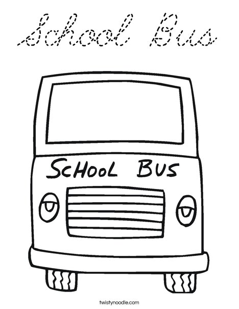 Yellow School Bus Coloring Page