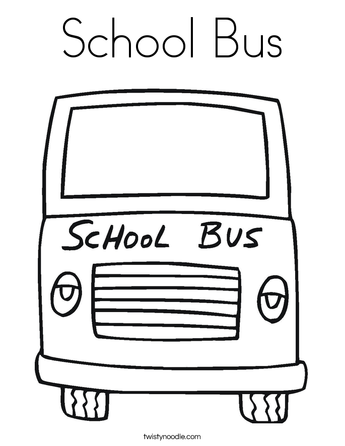 School Bus Coloring Page