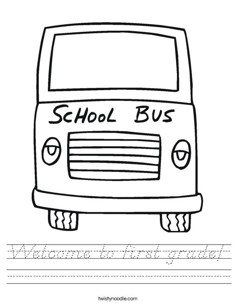 Yellow School Bus Worksheet