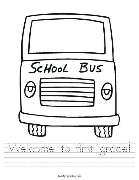 Yellow School Bus Worksheet