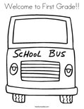 Welcome to First Grade!! Coloring Page