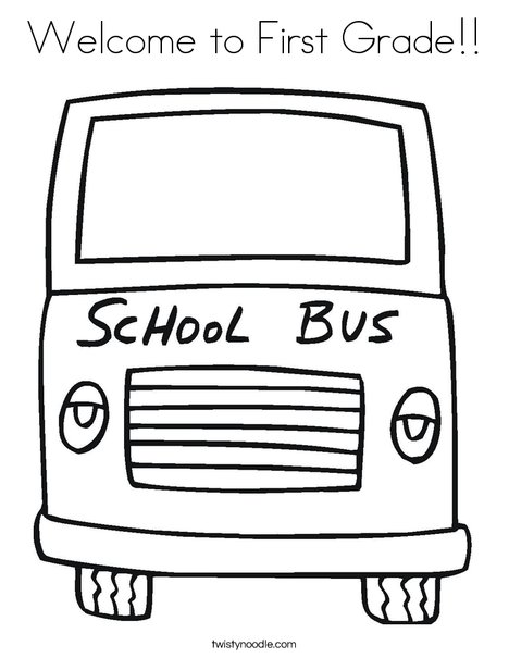 Yellow School Bus Coloring Page