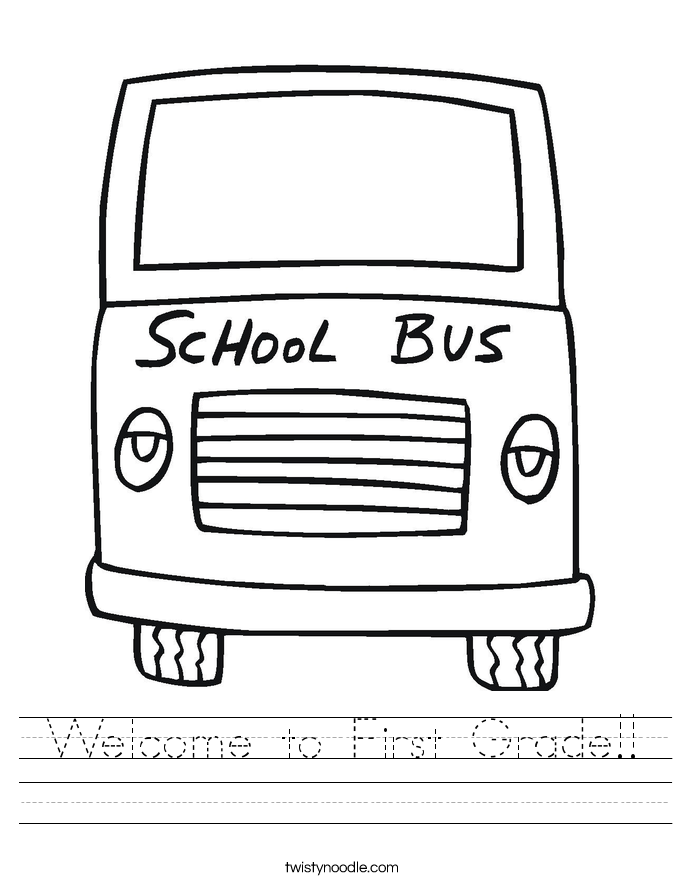 Welcome to First Grade!! Worksheet