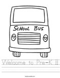 Welcome to Pre-K !! Worksheet
