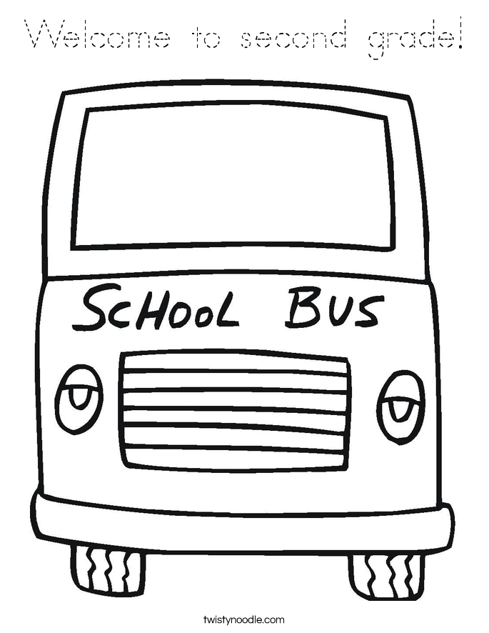 Welcome to second grade! Coloring Page