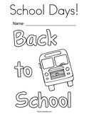 School Days Coloring Page