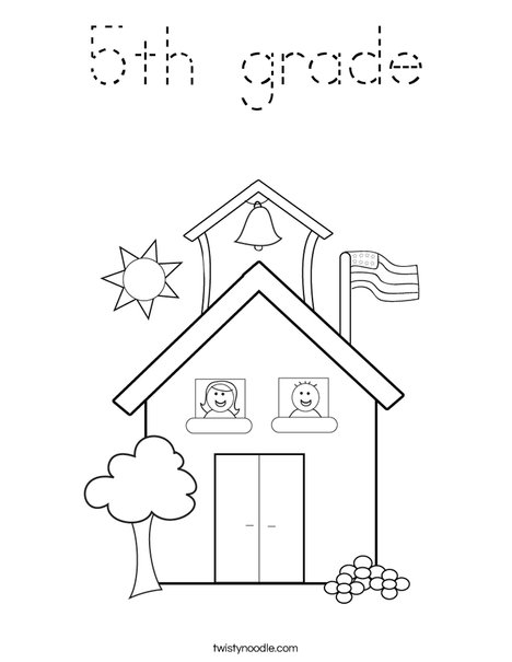 School with Kids Coloring Page