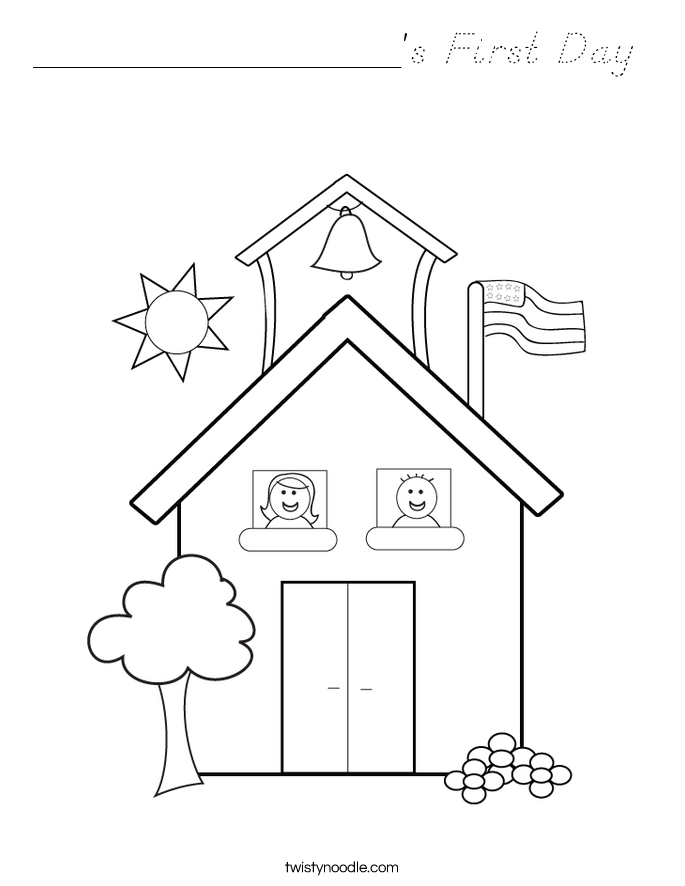 ________________'s First Day  Coloring Page