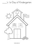 ____'s 1st Day of Kindergarten Coloring Page