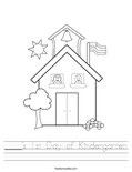 ____'s 1st Day of Kindergarten Worksheet