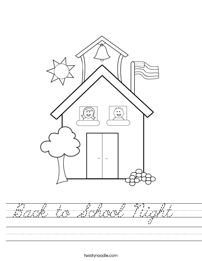 Back to School Night   Worksheet