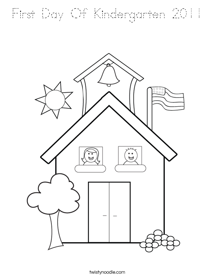 First Day Of Kindergarten 2011 Coloring Page