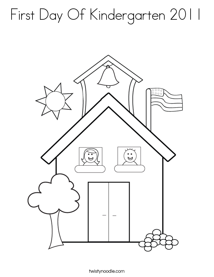 First Day Of Kindergarten 2011 Coloring Page