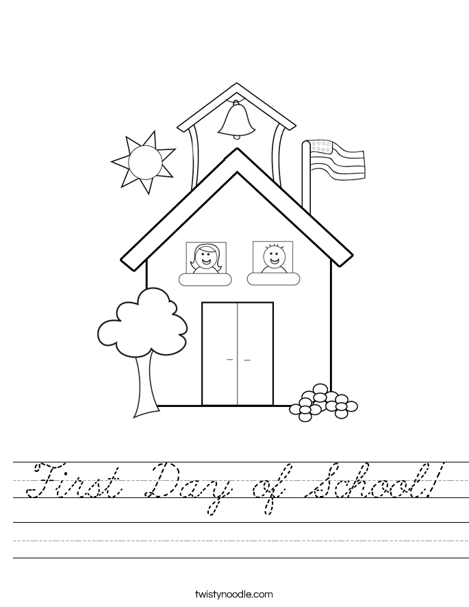 First Day of School! Worksheet
