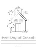 First Day of School! Worksheet