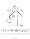 I Love Kindergarten! Worksheet