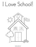 I Love School!Coloring Page