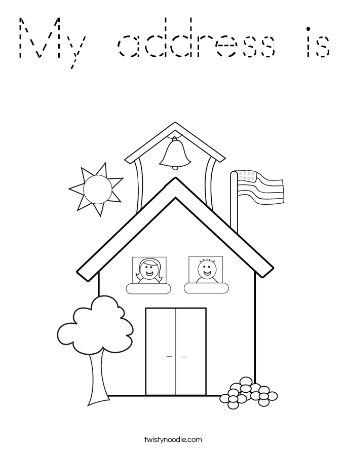 My address is Coloring Page