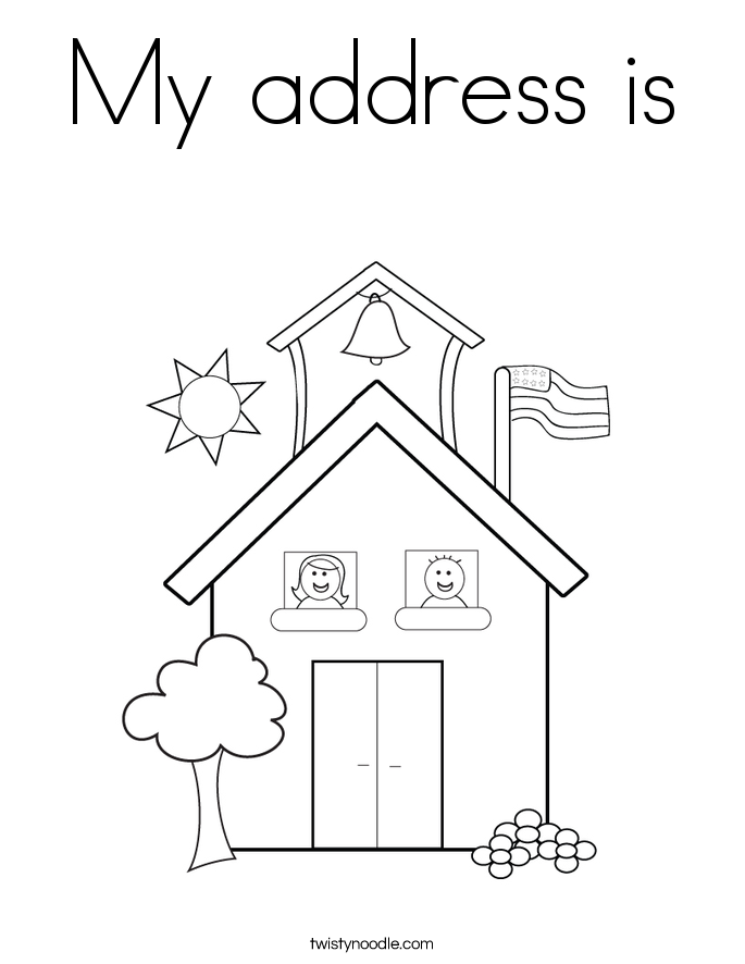 My address is Coloring Page