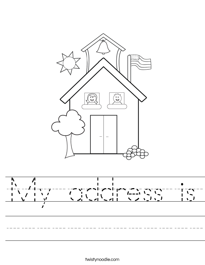 My address is Worksheet