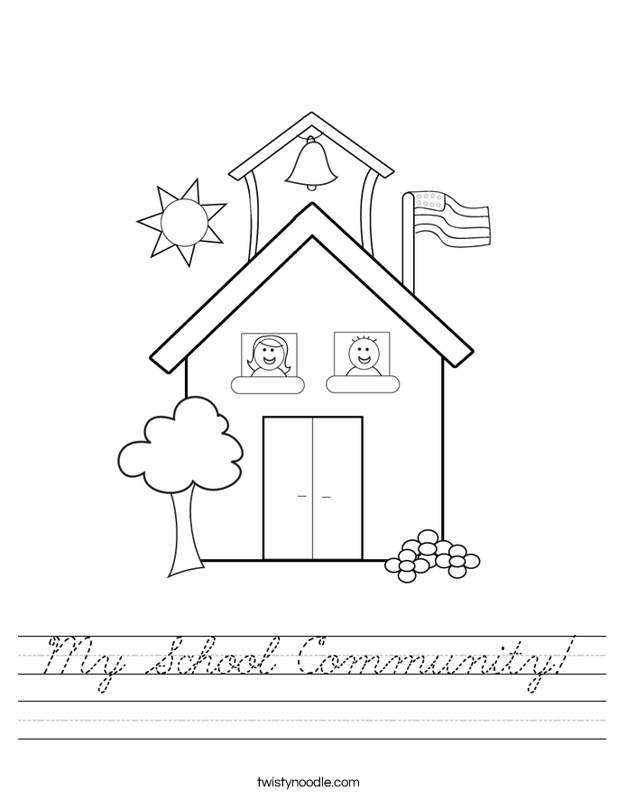 My School Community! Worksheet