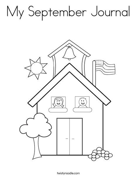 School with Kids Coloring Page