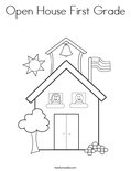 Open House First GradeColoring Page