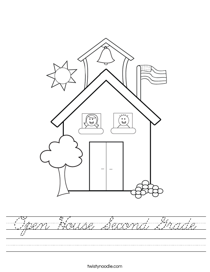 Open House Second Grade Worksheet