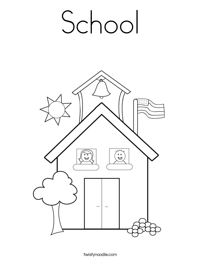 School Coloring Page