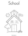 School Coloring Page