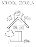 SCHOOL  ESCUELA Coloring Page