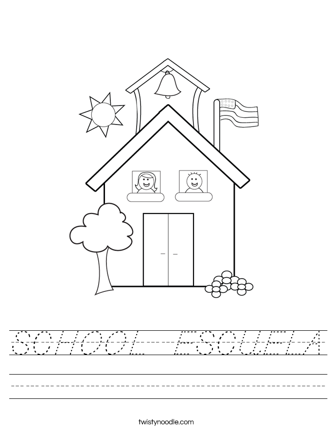 SCHOOL  ESCUELA Worksheet