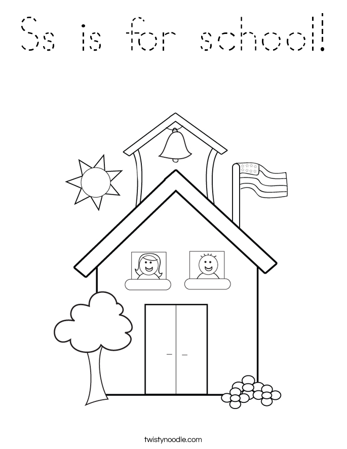 Ss is for school! Coloring Page