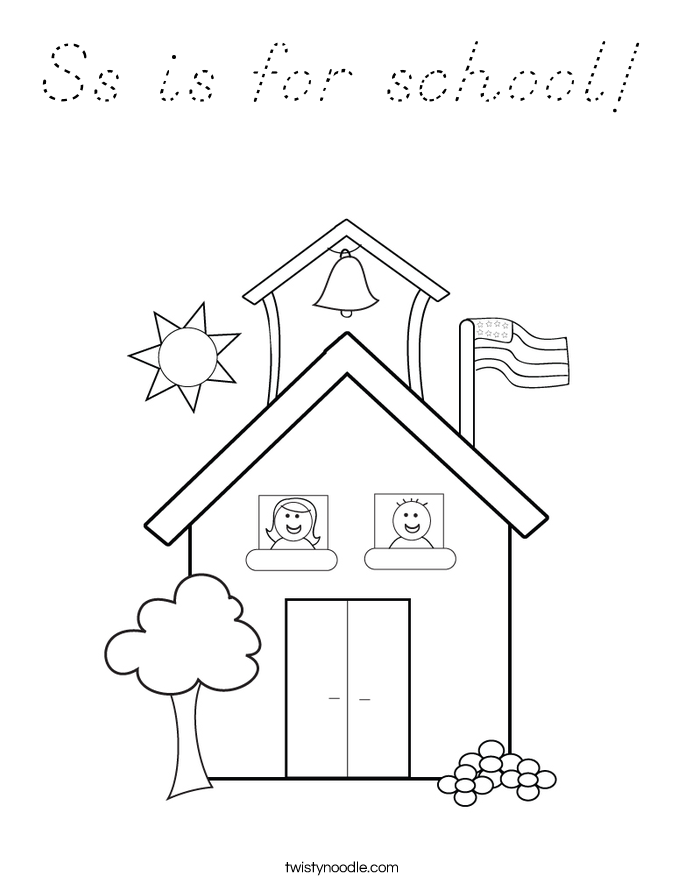 Ss is for school! Coloring Page