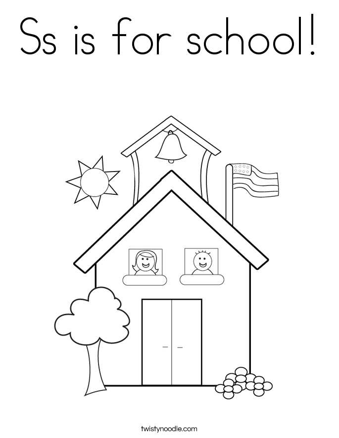 Ss is for school! Coloring Page